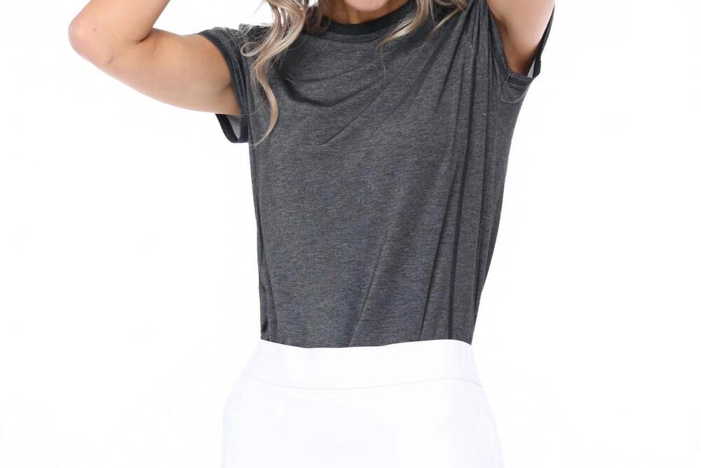 NEW BELYN KEY dream knit tee in heathered onyx